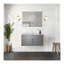 Meuble-lavabo bleu marine l 36 po x P 22 po avec plateau en marbre de culture-1009024515-1009024540