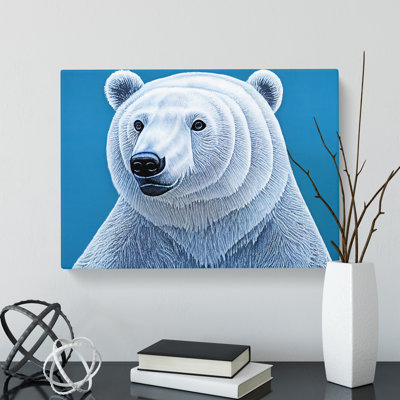 Edgy Polar Bear - Wrapped Canvas