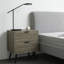 Table d'appoint moderne en stratifié gris avec tiroir de rangement, table de chevet contemporaine pour salon et chambre à coucher-10206270