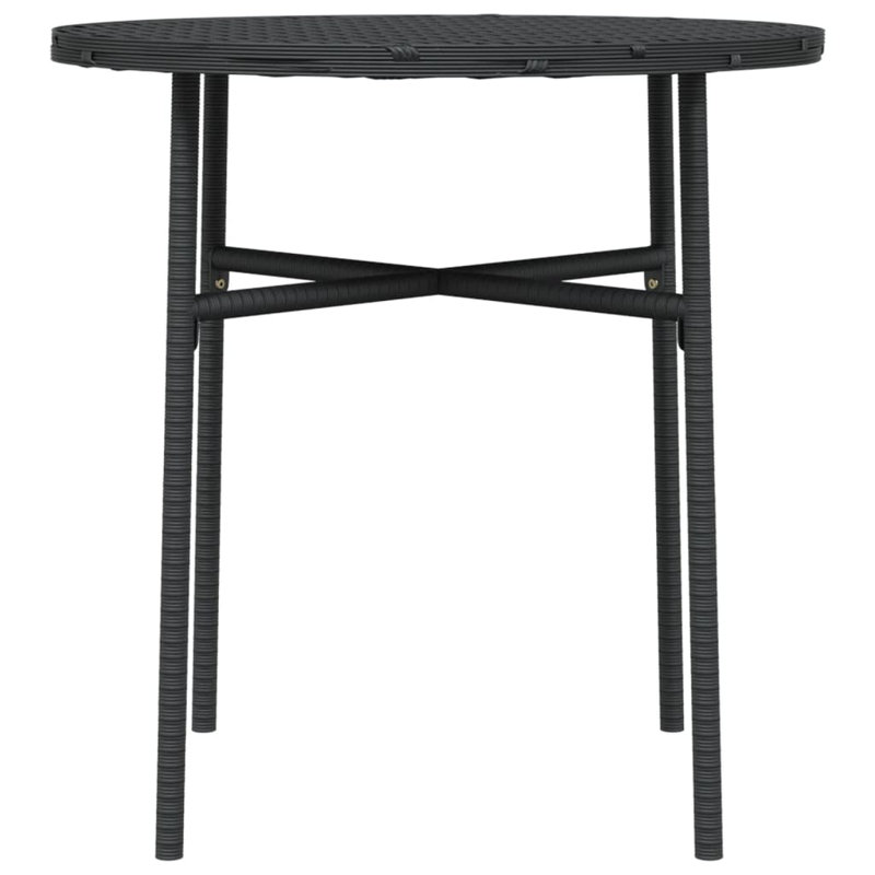 Hardine Round Outdoor Dining Table , 45cm cm W 45cm cm D, Black