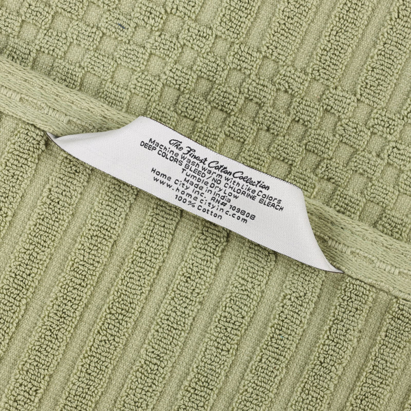 Collection de serviettes en coton Soho Spa, Vert sauge, Ensemble de serviettes 8 pièces