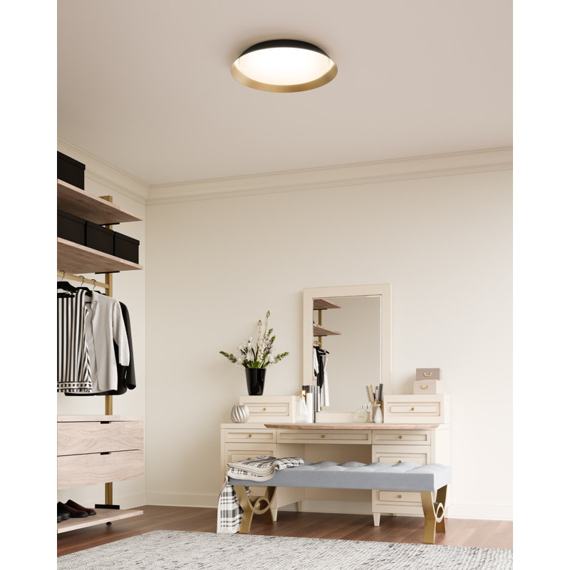 Jasper 1 - Light LED Flush Mount, Black/Gold