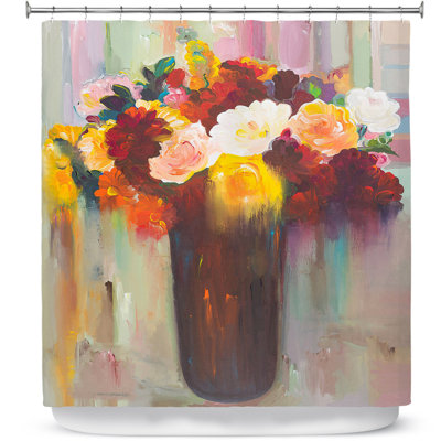 Lizarraga Floral Shower Curtain