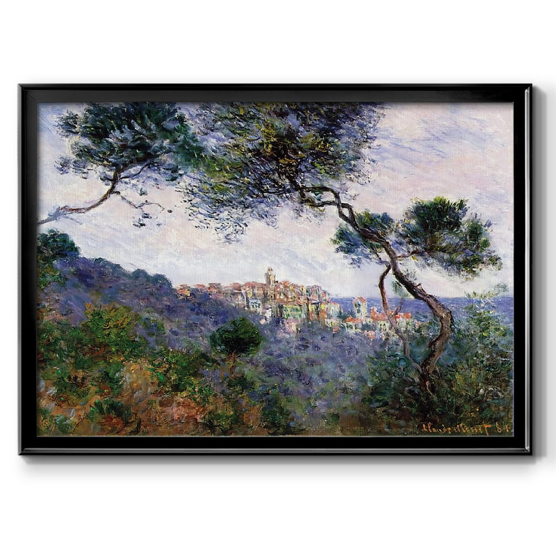 Bordviera, Italy, reproduction d'art sur toile, H 26 po x l 38 po x P 1,5 po, Noir