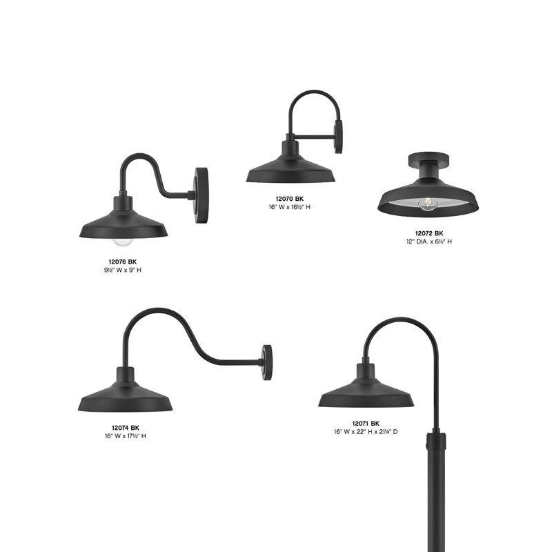 Forge Medium Flush Mount, Black
