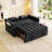 Sleeper Sofa Couch W/Pull Out Bed, Modern Velvet Convertible Sleeper Sofa Bed, Small Love Seat Sofa Bed W/Pillows & Side Pockets For Small Space, Living Room, Apartment,Black-1709303113