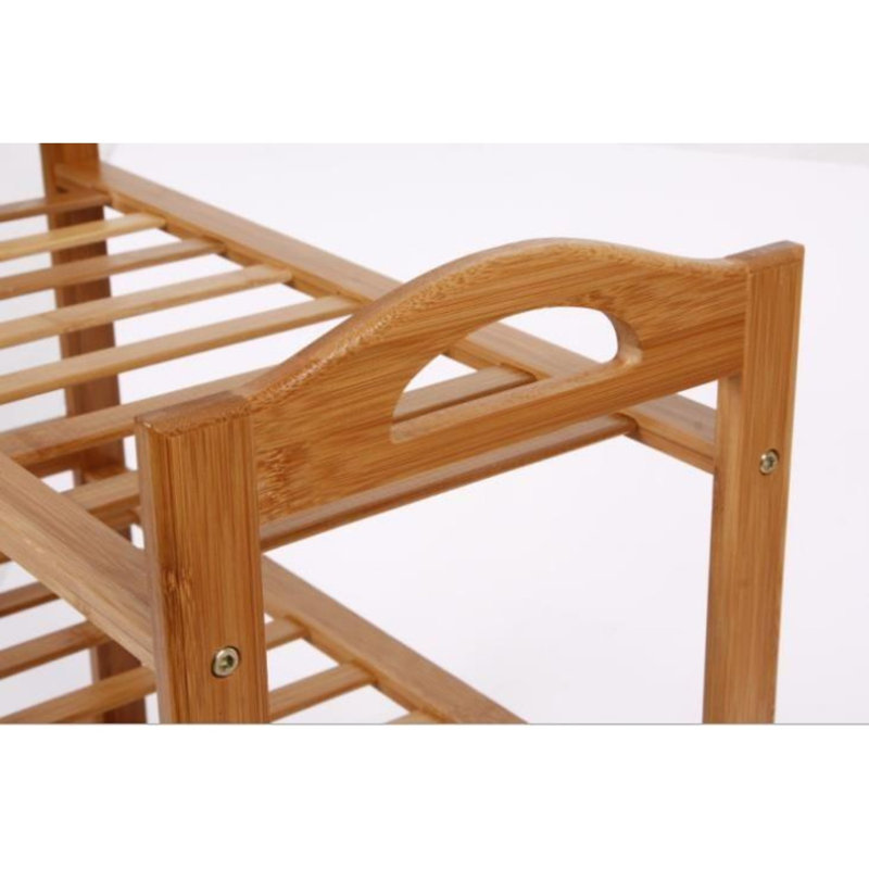 MantraRaj 4-Tier Bamboo Shoe Rack Stand Shelf Unit Footwear Rack Wooden Storage Shelves Organizer