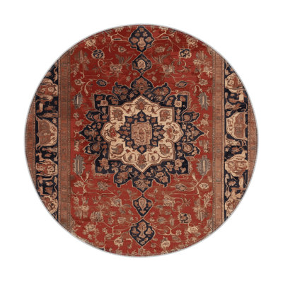 Persian Brown Indoor and Outdoor Area Rug