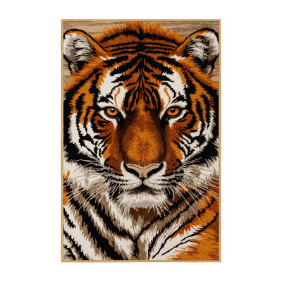 Washable Sumatran Tiger Big Cats Area Rug