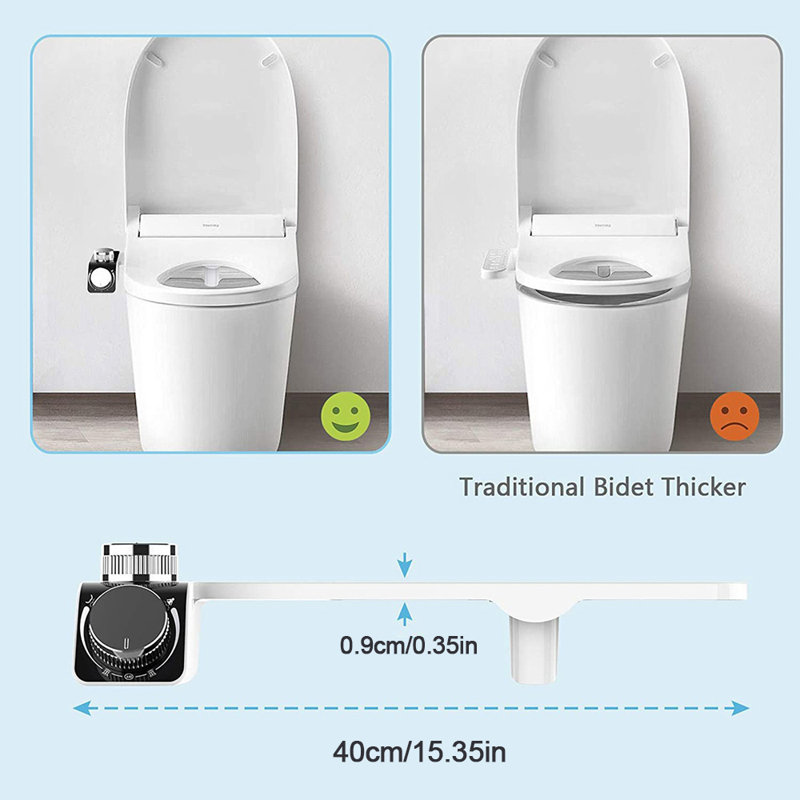 Elongated Bidet Accessory No Faucet Included