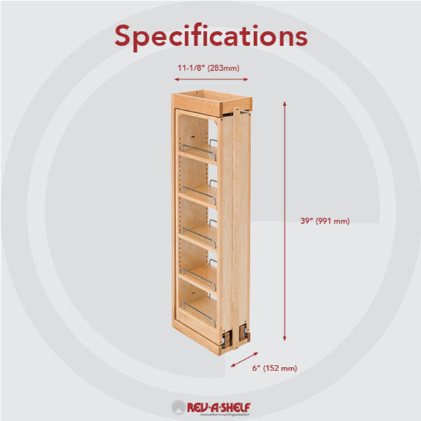 Rev-A-Shelf - 432-TF39-6C - 6 Tall Filler Organizer Pullout