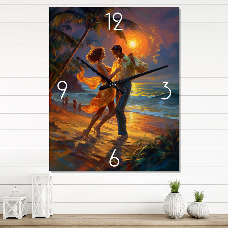 Jakarah - Horloge murale romantique surdimensionnée, H 40 po x l 30 po