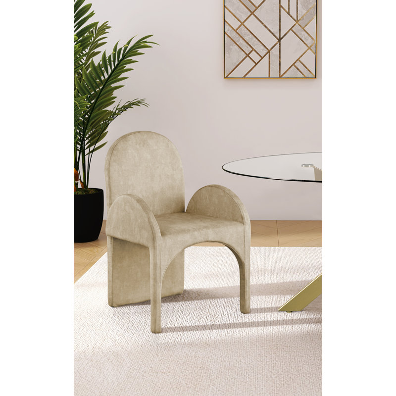 Fauteuil Caserta, Velours beige