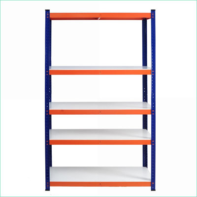 Étagères de rangement pour garage en fer robuste à 5 niveaux | H 71 po x l 35,4 po x P 15,87 po | Bleu marine