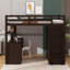 Lit mezzanine simple avec tiroirs intégrés, bureau et garde-robe-1213894663
