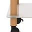 Table d'appoint 2 pièces blanche et chêne, table de bout à 2 niveaux, table de chevet moderne, table de canapé, table d'appoint avec tablette de rangement
