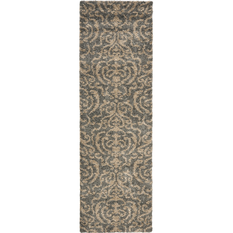 Ellyona Shag Performance Floral Rug, Runner 2'3" x 9'