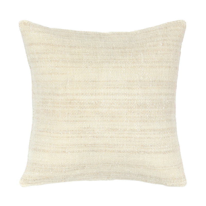 Apana 22" Linen Blend Woven Throw Pillow, Beige