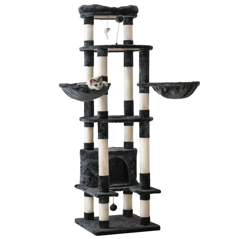 Cellestine 68.1'' H Cat Tree, Dark Grey
