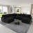 Storage U-Shaped Sectional Corner Sofa With Two Ottomans-1872039477