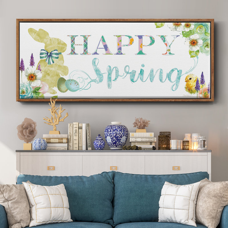 Joyeux printemps, toile encadrée