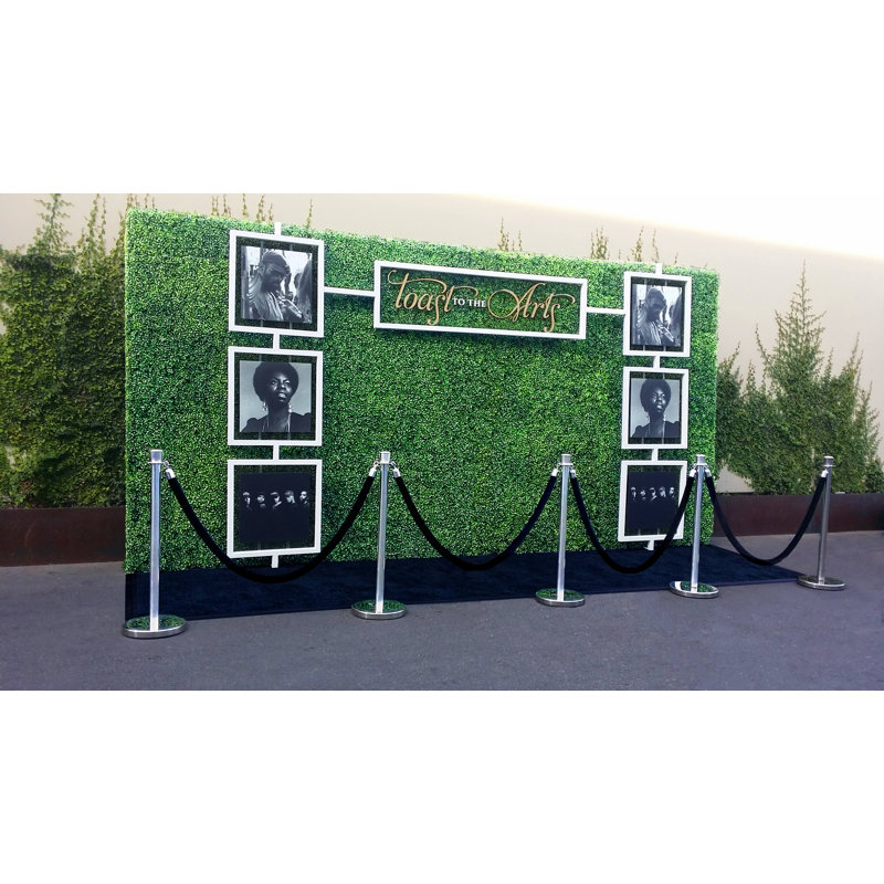 51cm Faux Boxwood Hedge, Purple Milan