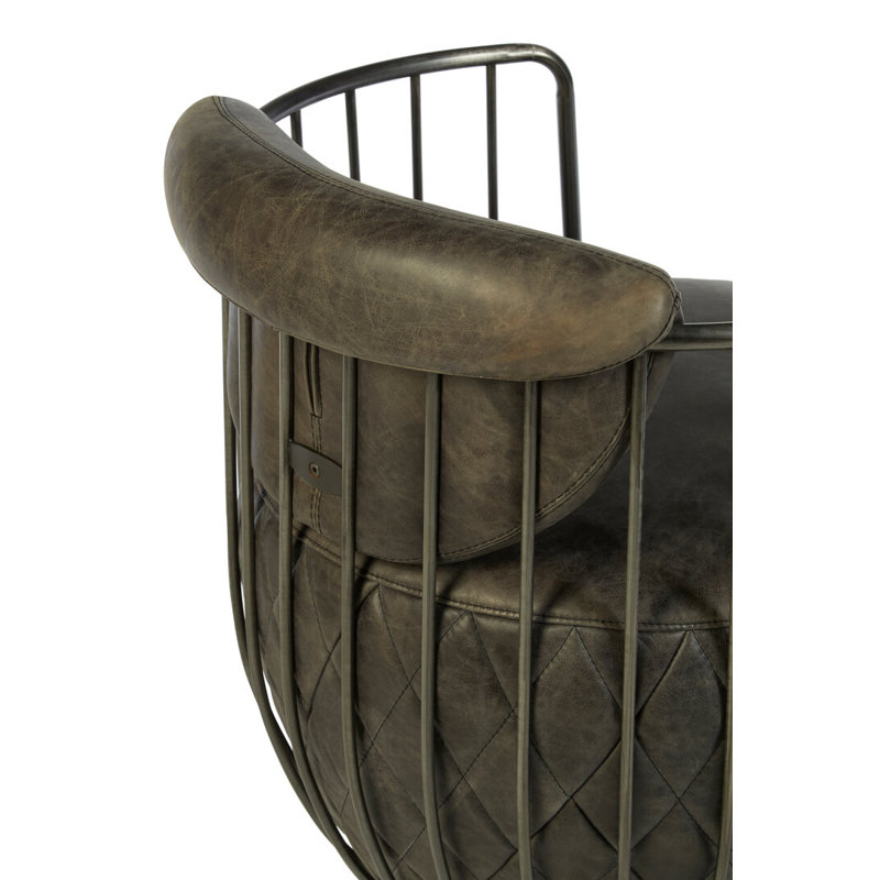 Leather Swivel Club Chair