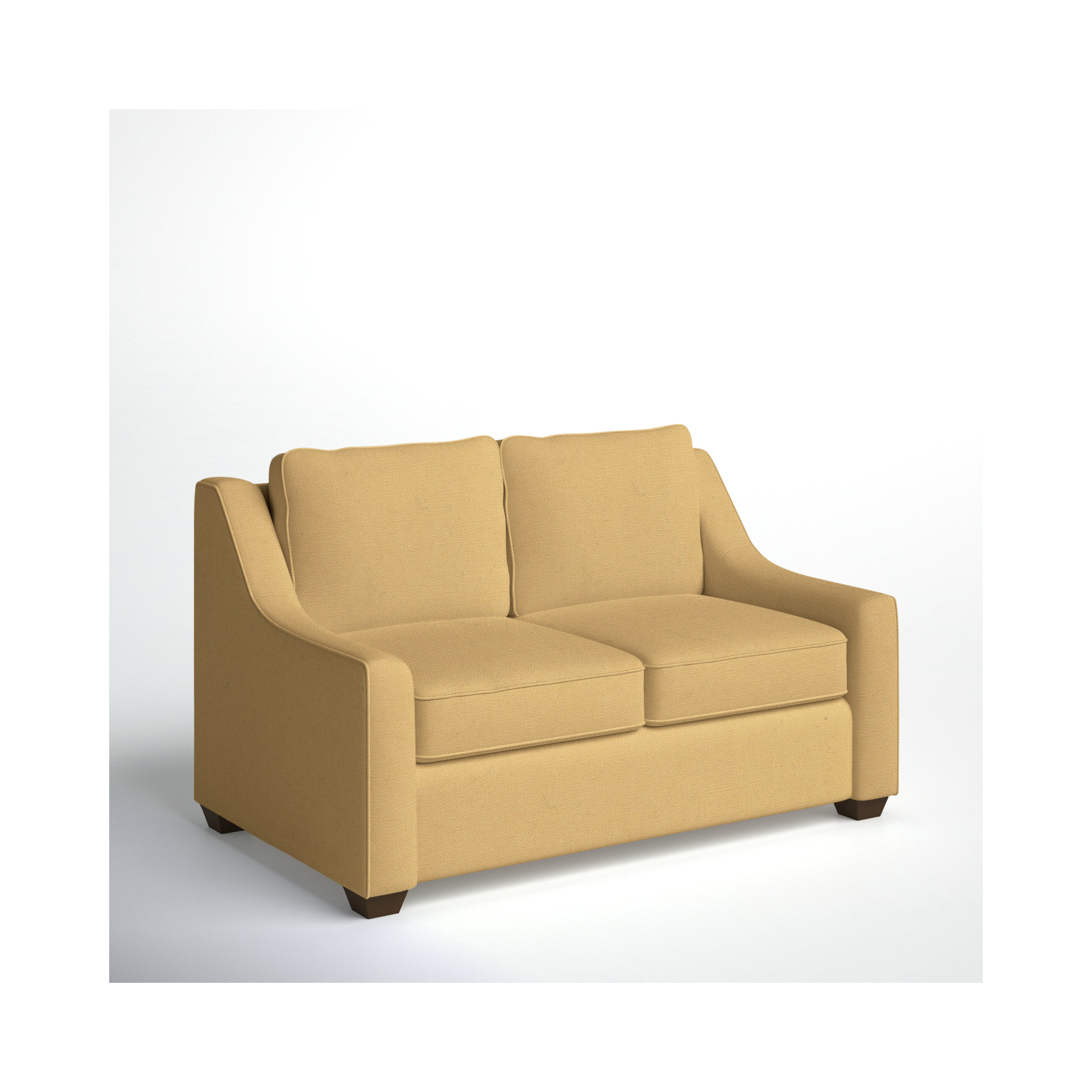 Gemi 56.5'' Upholstered Loveseat, Bayou Sunshine Canvas
