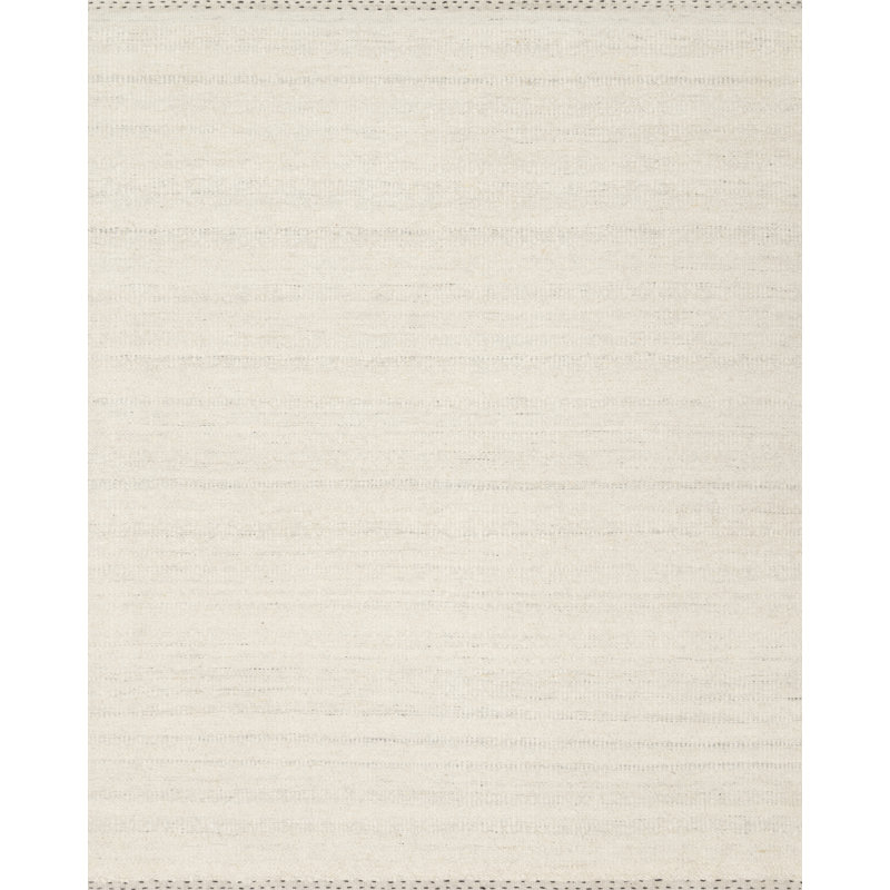 Tapis ivoire fait à la main Larissa, Rectangle 5 pi x 7 pi 6 po