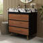 Meuble-lavabo autoportant moderne avec lavabo vasque en céramique, plateau en pierre frittée résistant à la chaleur et aux égratignures, tiroirs à fermeture en douceur et compartiment basculant-566584170-566584178-566584171