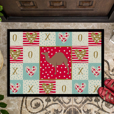 Tapis de porte d'extérieur antidérapant Sheilah