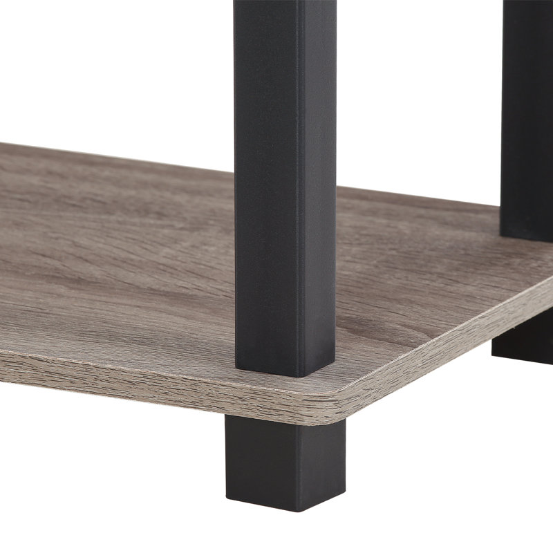 Maxine 59.9cm W Manufactured Wood Shelving Unit, French Oak Grey/Black