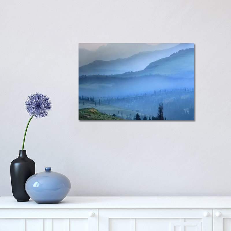 Mist over Absaroka Range, Yellowstone National Park, Wyoming 1 Piece Wrapped Canvas Wall Art, 30.48 cm H x 45.72 cm W
