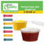 Tasses à portion en plastique 3 oz avec couvercle à charnière Ecoqualité
