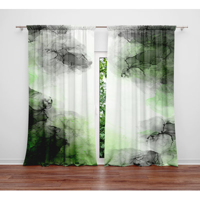 Ensemble de rideaux en polyester 2 pièces