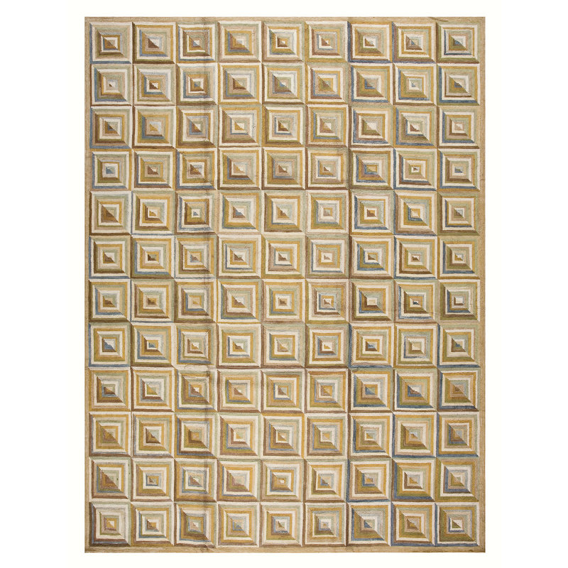 American Hooked Area Rug 6' x 9'