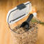 Contenant de rangement pour grains, plastique transparent et couvercle à charnière, 2,5 pintes