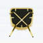 Fauteuil d'appoint ergonomique capitonné avec pieds dorés brillants-487402311
