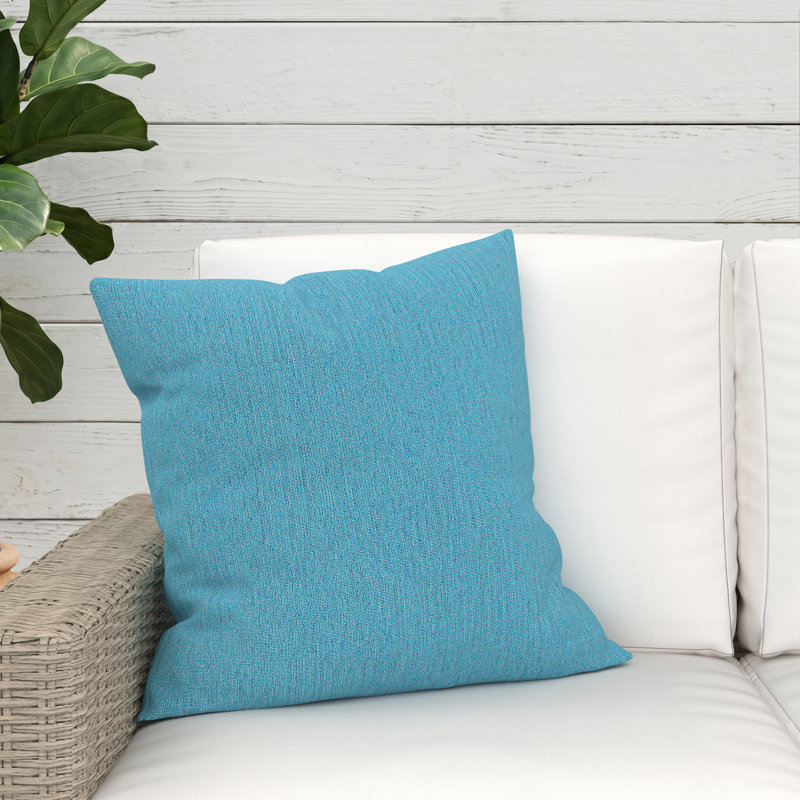 Jem Gabi Sunbrella® Indoor/Outdoor Throw Pillow, Square 20", Cast Horizon Sunbrella® Plainweave