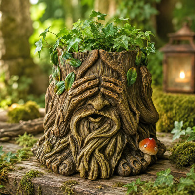 Granjeno Tree Ent Resin Statue Planter