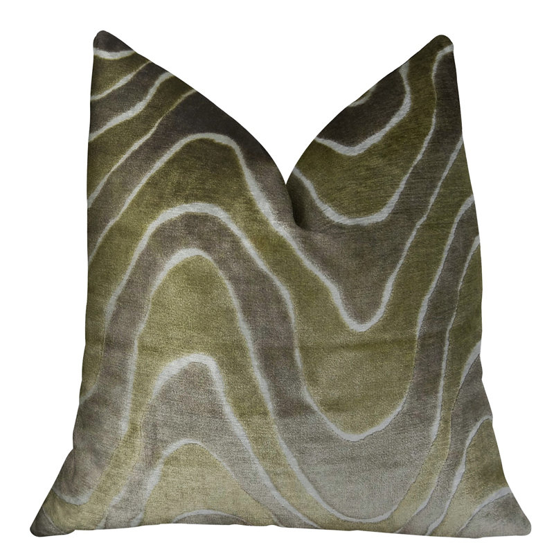 Oreiller luxueux fait à la main Waves, 20 po x 20 po, Coussin décoratif