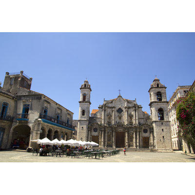 The Havana Cathedral In Cuba. - Wrapped Canvas Print