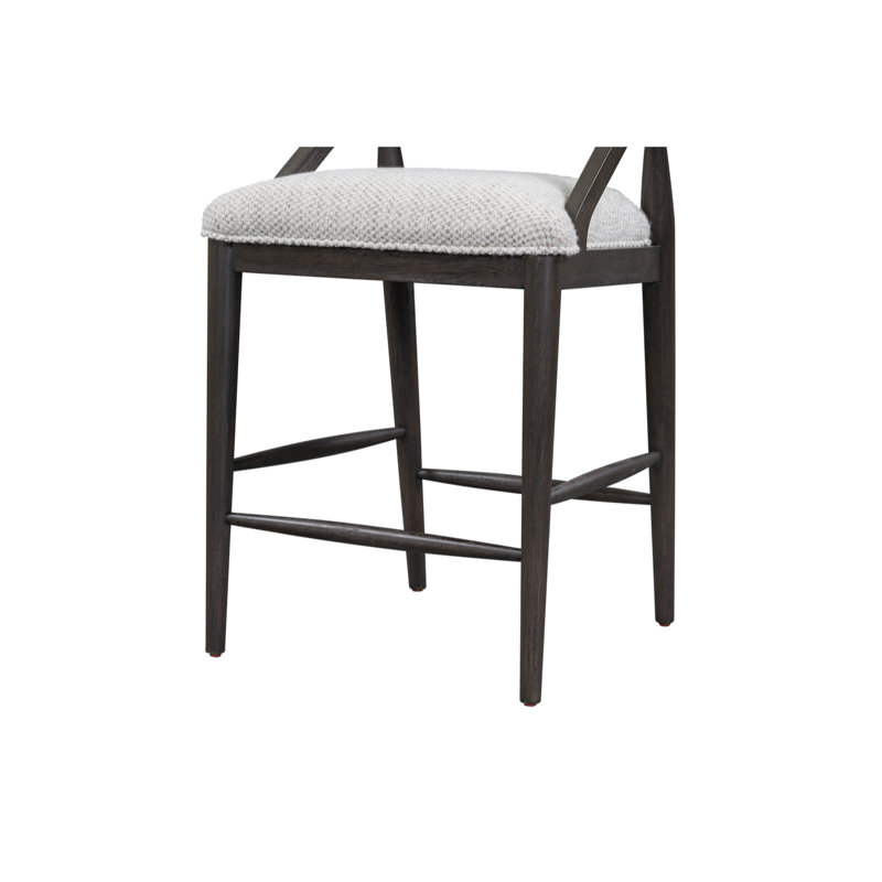 Hollister Upholstred Counter Stool Frothed Latte Performance Fabric, Counter Stool (26" Seat Height)