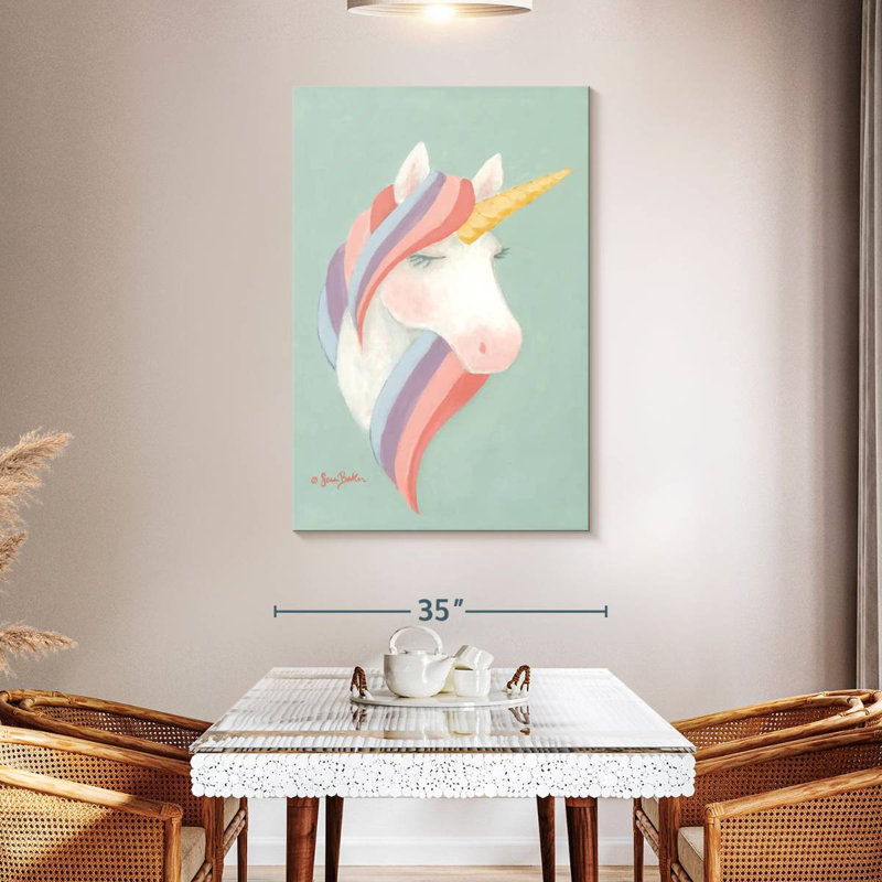 Licorne Brampt pastel, H 48 po x l 32 po