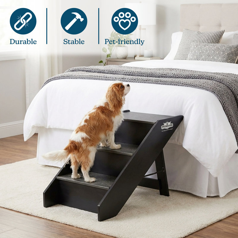 Escalier pliant pour chat et chien Petmaker, Gris foncé