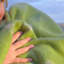 Green Duck Wool Throw