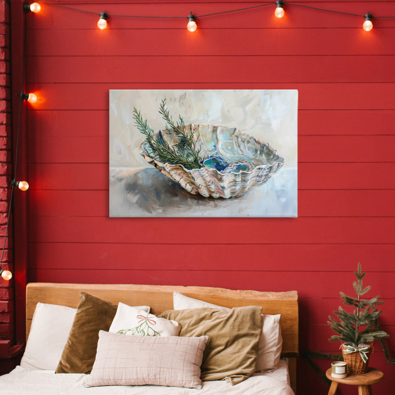 Bord de mer côtier et toile de sapin, design par Petal Prints Design, H 20 po x l 30 po