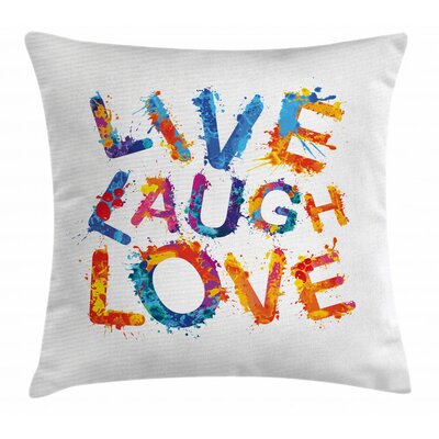 Live Laugh Love Indoor / Outdoor 36"" Throw Pillow Cover -  Ambesonne, min_35833_36x36