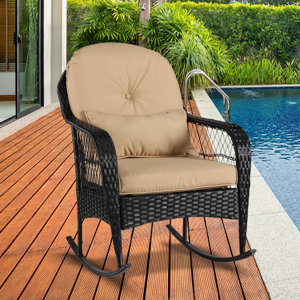 Outdoor Rocking Chair with Cushions