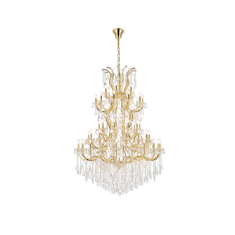 Stockard 61 - Light Chandelier, Gold / Golden Teak (Smoky) / Royal Cut